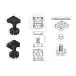  Nóżka kuchenna MULTI LEG H-100 (85-125 mm) obciążenie 450 kg - Meblownia.pl