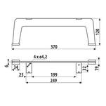 Noga meblowa GAMET NS42 czarna - Meblownia.pl