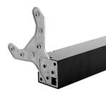 Noga meblowa kwadratowa Corner H-710 aluminium narożna - Meblownia.pl