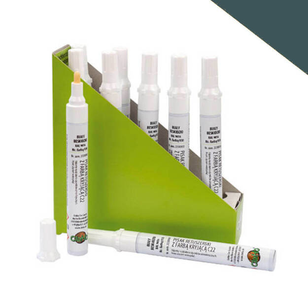 Pisak retuszerski z farbą kryjącą C22 - 710 (RAL 7012) szary bazalt - Meblownia.pl