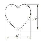 Uchwyt meblowy gumowy GTV HEART różowy - Meblownia.pl