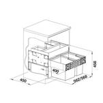 Sortownik na śmieci BLANCO SELECT II Orga 60/2 - Meblownia.pl