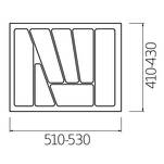 Wkład do szuflady 60 STRONG szary metalik (530X430 mm) - Meblownia.pl