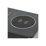  Gniazdo meblowe GTV AVARO Plus 1x230V + 2xUSB czarne z ładowarką indukcyjną - Meblownia.pl