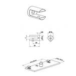 Podpórka do półek szklanych AMIG chrom - Meblownia.pl
