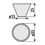  Gałka meblowa GAMET biała - wzór w pepitkę GD09-R41-V97 - Meblownia.pl