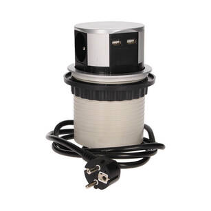 Gniazdo meblowe ORNO 3x2P+Z + 2xUSB wysuwane z blatu OR-AE-1342