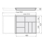Wkład regulowany do szuflad L-450 GTV CUSTOMI B 60-100 cm - Meblownia.pl