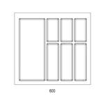 Wkład do szuflady 60 KRISTALL SOFT TOUCH czarny (522x474 mm) - Meblownia.pl