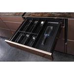 Wkład do szuflady 60 KRISTALL SOFT TOUCH czarny (522x474 mm) - Meblownia.pl