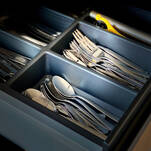 Wkład do szuflady 60 KRISTALL SOFT TOUCH czarny (522x474 mm) - Meblownia.pl