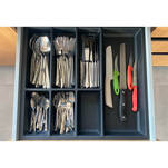 Wkład do szuflady 60 KRISTALL SOFT TOUCH czarny (522x474 mm) - Meblownia.pl