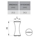  Gałka meblowa RUZA XL czarny mat - Meblownia.pl