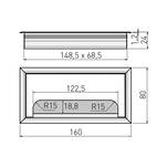 Przepust kablowy GTV MERIDA 80*160 czarny - Meblownia.pl