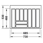 Wkład do szuflady 80 HAFELE PREMIUM antracyt perłowy (730x530 mm) - Meblownia.pl