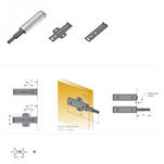 Odbojnik PUSH LATCH TITUS płytka prosta + magnes - Meblownia.pl