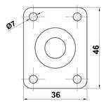 Kółko meblowe AMIG obrotowe fi 40 - Meblownia.pl