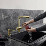 Bateria kuchenna BLANCO FONTAS II satynowe złoto 526692 - Meblownia.pl