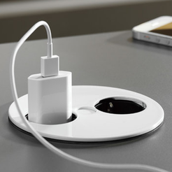   Gniazdo wpuszczane w blat BACHMANN TWIST 2x230V białe