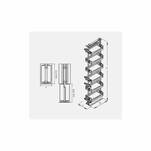 Kosz cargo maxi NOMET 40 5 półek chrom W-5500D-400 linia Prestige SUPREME - Meblownia.pl