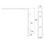 Kątownik montażowy STRONG 30 mm biały ocynk - Meblownia.pl