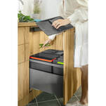 Kosz do segregacji śmieci GTV AXISPACE 600 antracyt (PB-AS-600-2X15L) - Meblownia.pl