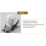 Kółko meblowe GTV SHIFT fi50 przezroczyste z hamulcem - Meblownia.pl