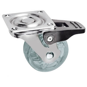 Kółko meblowe GTV SHIFT fi50 przezroczyste z hamulcem