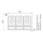 Kosz do segregacji śmieci GTV MULTINO 800 PB-91634100B5 - Meblownia.pl