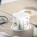  Gniazdo meblowe GTV COMFORT PLUS z ładowarką indukcyjną białe AE-BPW4F120P-10 - Meblownia.pl