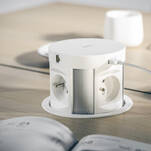  Gniazdo meblowe GTV COMFORT PLUS z ładowarką indukcyjną białe AE-BPW4F120P-10 - Meblownia.pl