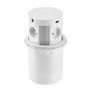  Gniazdo meblowe GTV COMFORT PLUS z ładowarką indukcyjną białe AE-BPW4F120P-10