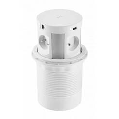  Gniazdo meblowe GTV COMFORT PLUS z ładowarką indukcyjną białe AE-BPW4F120P-10