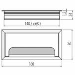 Przepust kablowy GTV MERIDA 80*160 aluminium - Meblownia.pl