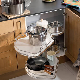 Kosze nerki HAFELE NUVOLA 500 lewa (2 półki) 549.42.751