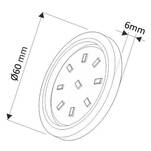 Oprawa LED ORBIT XL aluminium barwa zimna biała 3W - Meblownia.pl