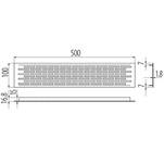 Kratka wentylacyjna GTV 500*100mm inox KK-D50100-06 - akcesoria meblowe - Sklep meblownia.pl