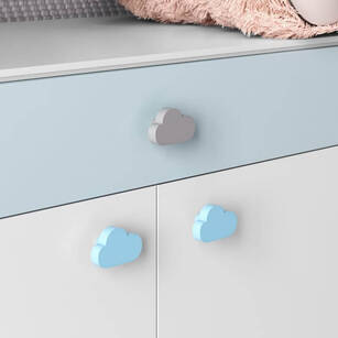 Gałka meblowa dziecięca GTV CLOUD niebieska chmurka