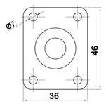 Kółko meblowe AMIG obrotowe fi 30 - Meblownia.pl