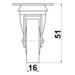 Kółko meblowe AMIG obrotowe fi 30 - Meblownia.pl
