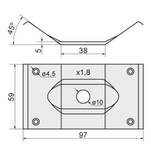 Obejma do stołu SAZ jednootworowa - Meblownia.pl