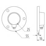  Rozeta - końcówka mocująca *25 GTV chrom - Meblownia.pl