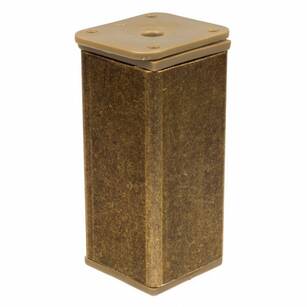 Nóżka meblowa kwadratowa N4-100 mosiądz patynowany