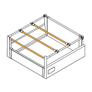 Reling poprzeczny GTV 1100 mm szary