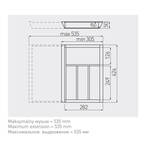 Wkład do szuflady 450 mm GTV CUSTOMI A 40-60 cm - Meblownia.pl