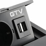 Gniazdo meblowe GTV AVARO 1x230V + 2xUSB czarny AE-PB1SAVA-20 - Meblownia.pl