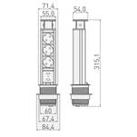Gniazdo meblowe GTV 3x230V + 2xUSB AE-BPW3U60U-20 - Meblownia.pl