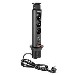 Gniazdo meblowe GTV 3x230V + 2xUSB AE-BPW3U60U-20