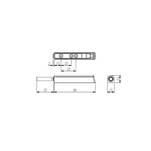 Odbojnik GTV długi z adapterem i magnesem - biały AM-OAM-DL-MG-10 - Meblownia.pl