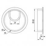 Przepust kablowy GTV fi 60 metalowy satyna - Meblownia.pl